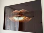 Plexiglas Schilderij Gouden Lippen, Ophalen of Verzenden