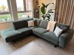 Hoekbank (Montèl) | Stof | Donkergroen, Huis en Inrichting, Ophalen, Zo goed als nieuw, Stof, Strak design