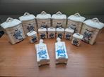 Kruiden potjes blauw bedrukt, Ophalen of Verzenden