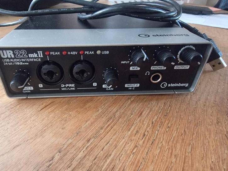 Steinberg UR22 mkII Audio Interface, Muziek en Instrumenten, Mengpanelen, Zo goed als nieuw, Minder dan 5 kanalen, Microfooningang