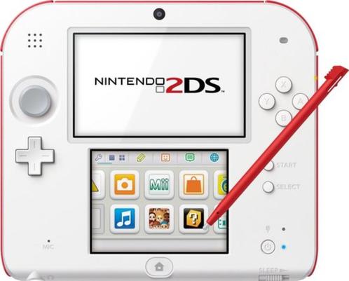 Nintendo 2DS Wit Rood – Slechts €109,99!, Spelcomputers en Games, Spelcomputers | Nintendo 2DS en 3DS, Zo goed als nieuw, 2DS