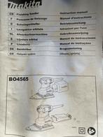 Makita vlakschuurmachine, Ophalen, Zo goed als nieuw, Minder dan 600 watt, Vlakschuurmachine