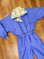 Vintage skipak - lila / paars met neon print maat M/L, Maat 38/40 (M), Ophalen of Verzenden, Vintage, Gedragen