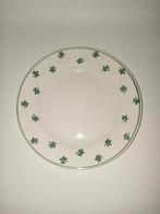 Oud brocante bordje Frans groen blaadjes Sarreguemines, Antiek en Kunst, Ophalen of Verzenden