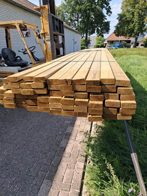 Nieuwe Vuren Balken SLS 38x89 mm Geïmpregneerd 6 meter lang., Tuin en Terras, Palen, Balken en Planken, Nieuw, Balken, 250 cm of meer
