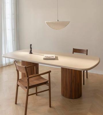 SKLUM Sirvon eettafel - acacia/cement - 6+ personen beschikbaar voor biedingen