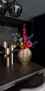Light&Living vaas Skeld goud slangenprint compl.+Silk-ka ., Huis en Inrichting, Woonaccessoires | Vazen, Ophalen of Verzenden