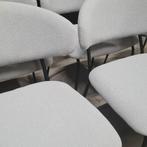 Eetkamerstoel Jannet Bouclé, kleur Lichtblauw van Nohr, Ophalen, ., Zwart, Nieuw