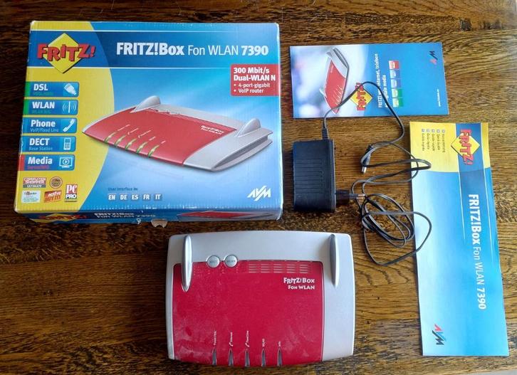 FRITZ!Box Fon WLAN 7390, Computers en Software, Routers en Modems, Gebruikt, Router met modem, Ophalen