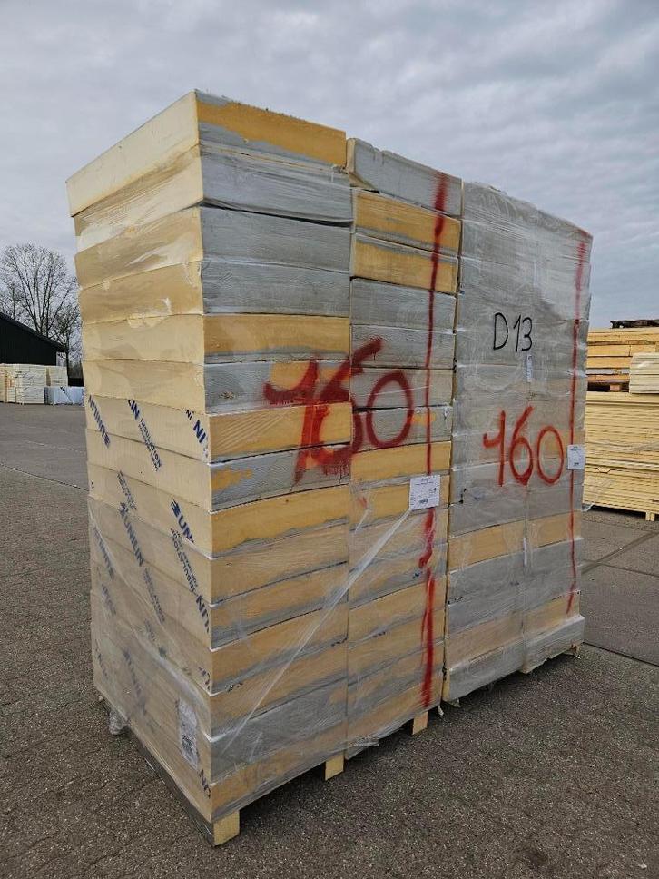 PIR Isolatie 160mm B-keus, Doe-het-zelf en Verbouw, Isolatie en Afdichting, Zo goed als nieuw, Vloerisolatie, Muurisolatie, Dakisolatie