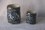 Vintage Capodimonte majolica potjes gemerkt, Ophalen of Verzenden