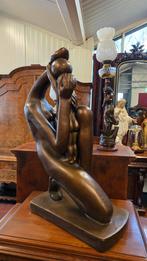 Groot gesigneerd houten beeld jaren "50, Ophalen