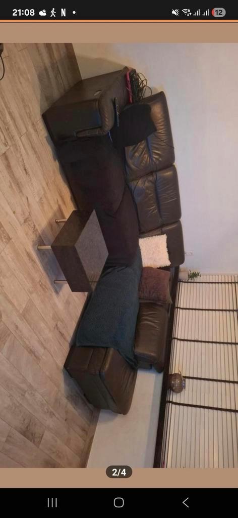 Mooie Chateau d'ax lederen hoekbank met relaxfunctie, Huis en Inrichting, Banken | Bankstellen, Gebruikt, Hoekbank, Vierpersoons of meer