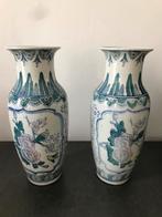 2 Chinese vazen bloemen en vogels, Antiek en Kunst, Ophalen