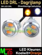 LED Auto Dagrijverlichting DRL zilver 2 Watt - Wit / Oranje, Ophalen of Verzenden, Nieuw