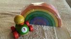 Regenboog + min auto  van hout, Ophalen of Verzenden, Gebruikt