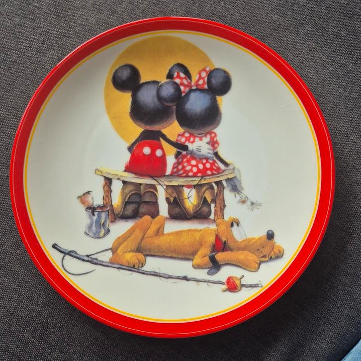 Disney Bord - Mickey & Minnie Puppy Love, Antiek en Kunst, Antiek | Wandborden en Tegels, Ophalen of Verzenden
