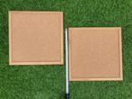 2 stuks vierkanten Prikborden 29 cm, Ophalen of Verzenden, Gebruikt, Prikbord