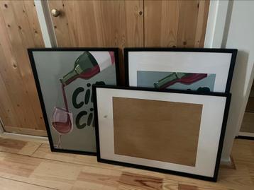 Schilderij/fotolijst 50x70 3 stuks beschikbaar voor biedingen