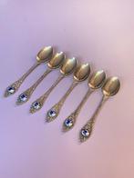 Delfs blauwe zilveren theelepels, Antiek en Kunst, Antiek | Bestek, Ophalen of Verzenden