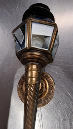 Antieke Koets Lantaarn Wandlamp, Ophalen of Verzenden, Gebruikt, Glas, Antiek
