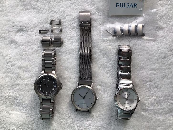 Nog 2 Dames horloge’s:  1 Pulsar Sapphire + 1 Rochemont…, Sieraden, Tassen en Uiterlijk, Horloges | Dames, Zo goed als nieuw, Overige merken