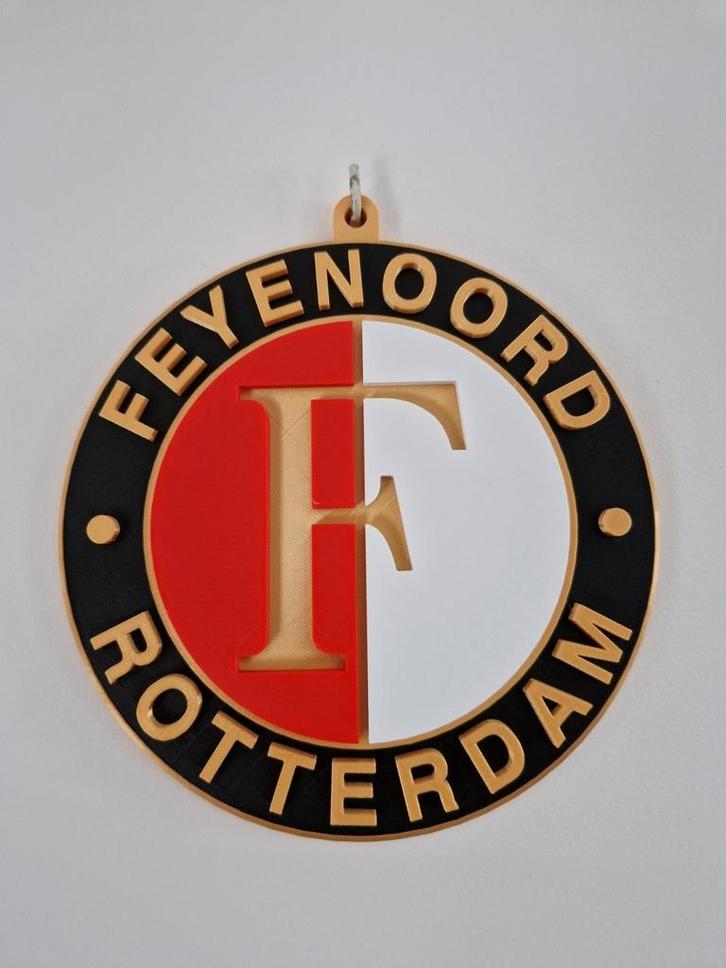 Uniek 3d Feyenoord logo - 20cm, Verzamelen, Sportartikelen en Voetbal, Nieuw, Beeldje of Poppetje, Feyenoord, Ophalen of Verzenden