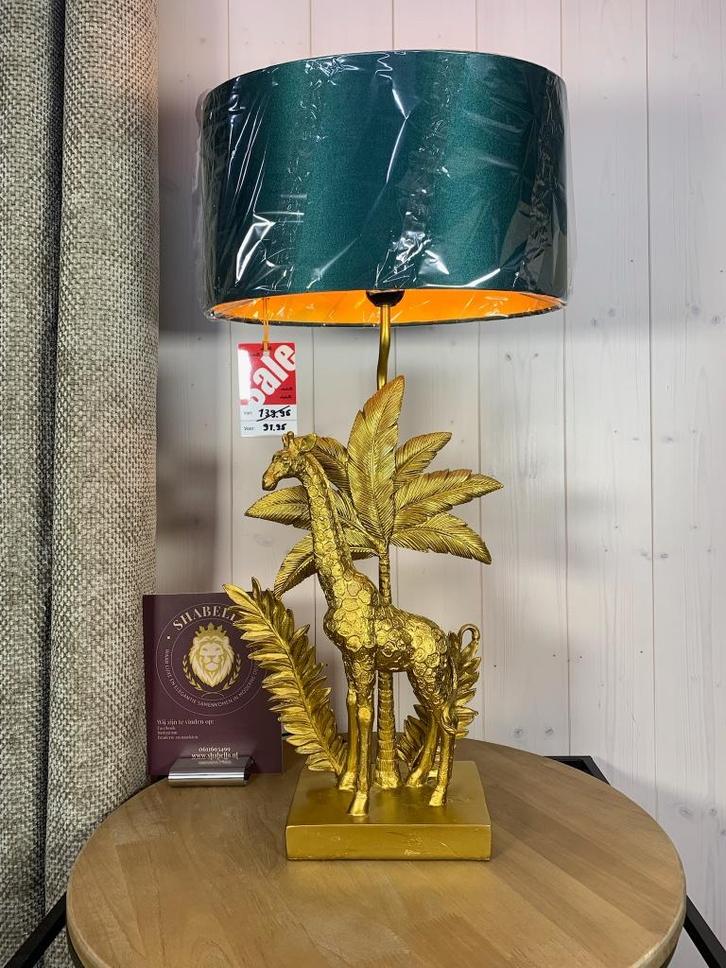 Tafellamp met Giraf .deco, Huis en Inrichting, Lampen | Tafellampen, Zo goed als nieuw, 50 tot 75 cm, Kunststof, Ophalen of Verzenden