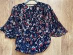 SUMMUM* prachtige voile top* zwart & motiefje* mt 38, Summum Woman, Zwart, Zo goed als nieuw, Korte mouw