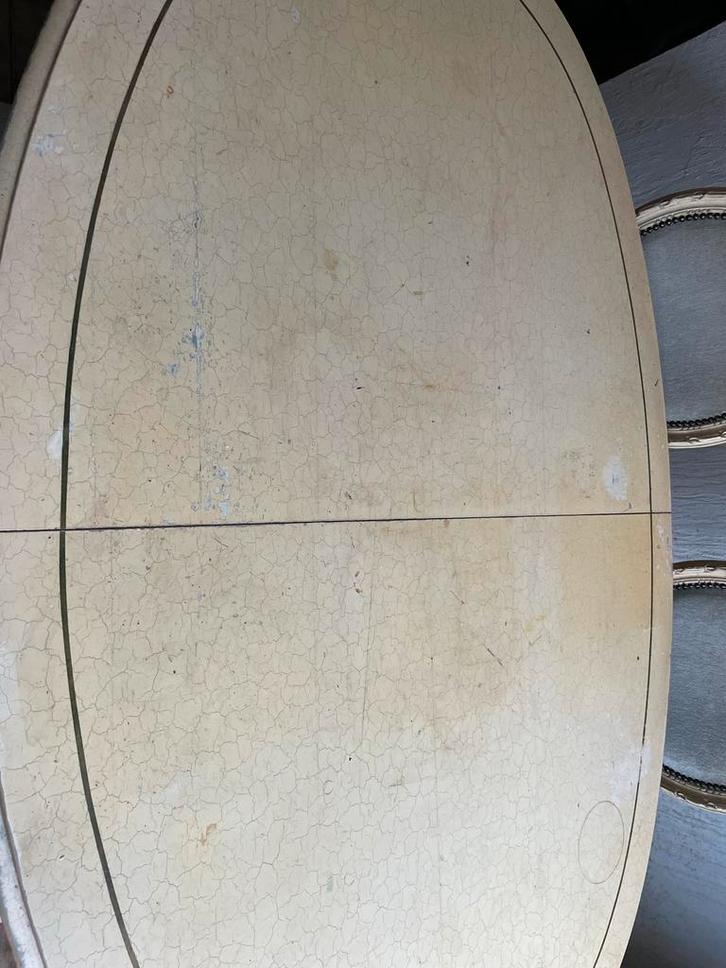 Houten eettafel met 6 stoelen, Huis en Inrichting, Tafels | Statafels, Gebruikt, Ophalen