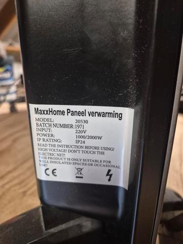 MaxxHome Elektrische Paneel Verwarming beschikbaar voor biedingen