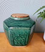 Prachtige oude Chinese gemberpot met originele kurk deksel., Antiek en Kunst, Antiek | Keramiek en Aardewerk, Ophalen of Verzenden