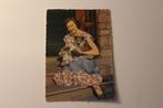 Honden Postkaart - Jonge Vrouw en 2 Schotse Collie Pups, 1940 tot 1960, Ongelopen, Verzenden, Hond of Kat