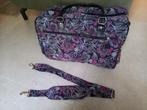 Leuke Schoudertas / Weekendtas met Bloemenprint, Ophalen of Verzenden, Zo goed als nieuw, Paars, Handtas