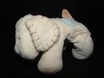 TIAMO HOND VELOURS WIT MET BLAUWE ACCENTEN EN, Kinderen en Baby's, Speelgoed | Knuffels en Pluche, Verzenden, Nieuw, Overige typen