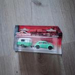 Majorette Volkswagen Kever met Eriba Puck Caravan groen, Ophalen of Verzenden, Nieuw, Auto