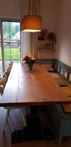 Kloostertafel 240 lang en 90 cm breed, Huis en Inrichting, Tafels | Eettafels, Gebruikt, 200 cm of meer, Vijf personen of meer
