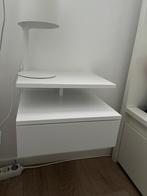 Witte zwevende nachtkastjes (2 stuks) incl lade, Ophalen, Overige materialen, Minder dan 45 cm, Zo goed als nieuw