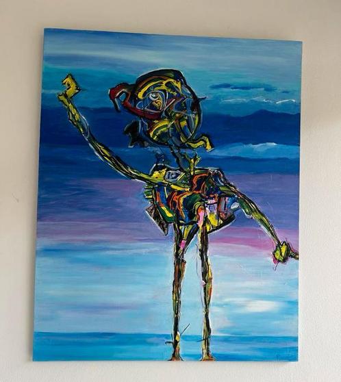 Abstract Schilderij Piet Brouwer, Antiek en Kunst, Kunst | Schilderijen | Abstract, Ophalen