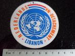 sticker nederlands vn-detachment libanon logo embleem leger, Verzamelen, Verzenden, Zo goed als nieuw, Bedrijf of Vereniging