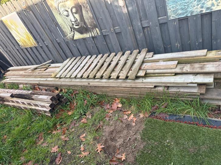 Houten Planken/Balken - Diverse Afmetingen, Doe-het-zelf en Verbouw, Hout en Planken, Gebruikt, Plank, Steigerhout, 200 tot 250 cm