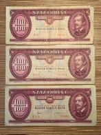 Hongarije 100 Forint biljetten, Setje, Ophalen of Verzenden, Hongarije