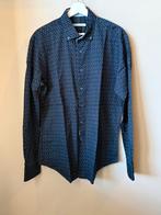 Heren overhemd print donkerblauw XL The Bleuprint, Kleding | Heren, Ophalen of Verzenden, Zo goed als nieuw, Blauw, Halswijdte 43/44 (XL)