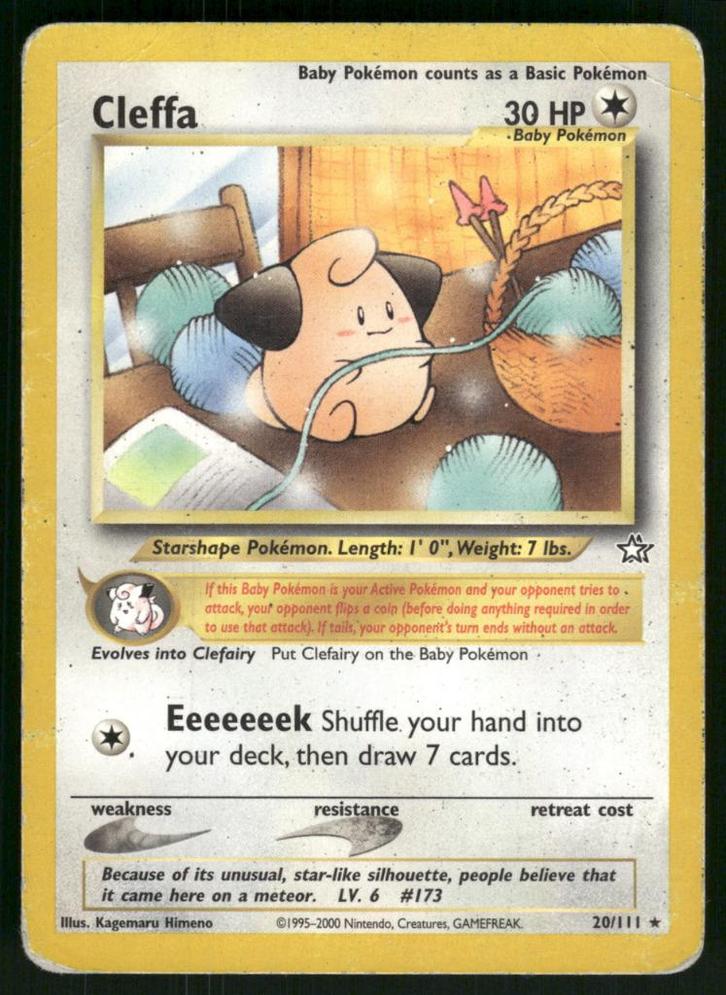 Cleffa 20/111 - Neo Genesis (Fair), Hobby en Vrije tijd, Verzamelkaartspellen | Pokémon, Gebruikt, Verzenden