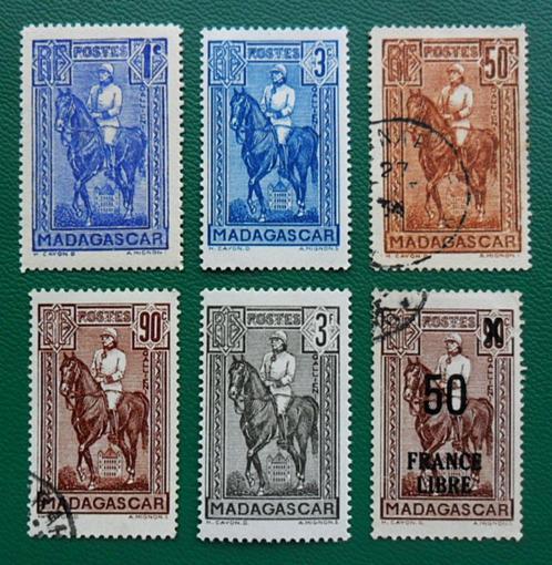 Madagaskar : Generaal Galliéni - 6 zegels periode 1931-1942, Postzegels en Munten, Postzegels | Afrika, Overige landen, Verzenden