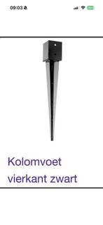 KOOPJE! NIEUWE Paalpunt Paalpin Grondpin Paalhouder Zwart, Ophalen of Verzenden, Nieuw, Palen
