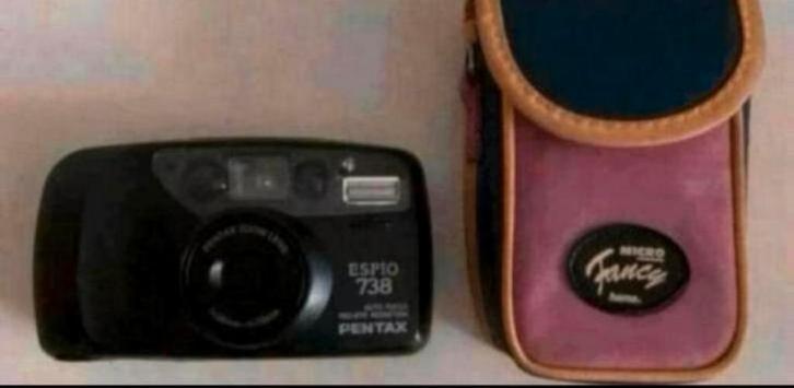 Pentax Espio 738 Analoge Camera met Tasje, Audio, Tv en Foto, Fotocamera's Analoog, Gebruikt, Compact, Pentax, Ophalen of Verzenden