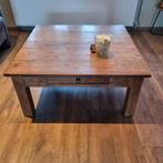 Teak houten salontafel, Ophalen, 50 tot 100 cm, Vierkant, 50 tot 100 cm