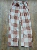 Fleece lange broek wit / taupe bruin geblokt maat 158, Ophalen of Verzenden, Zo goed als nieuw, Meisje, Broek