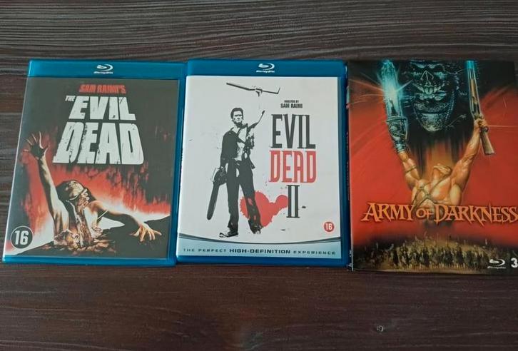 The Evil Dead - Trilogy blu-ray set, Cd's en Dvd's, Blu-ray, Zo goed als nieuw, Horror, Ophalen of Verzenden
